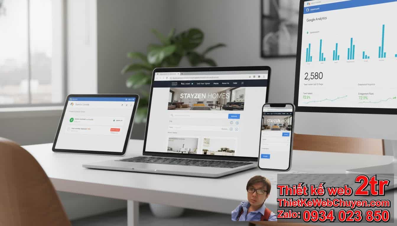 Làm thế nào để đưa trang web Dịch vụ cho thuê căn hộ ngắn hạn lên Google từ bước
đầu tiên?