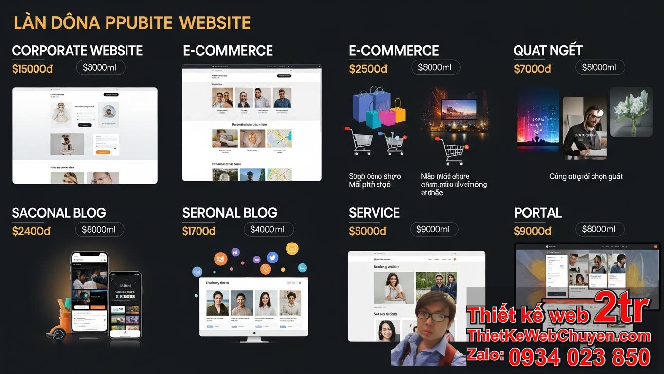 Làm web giá bao nhiêu cho các loại hình website phổ biến nhất?