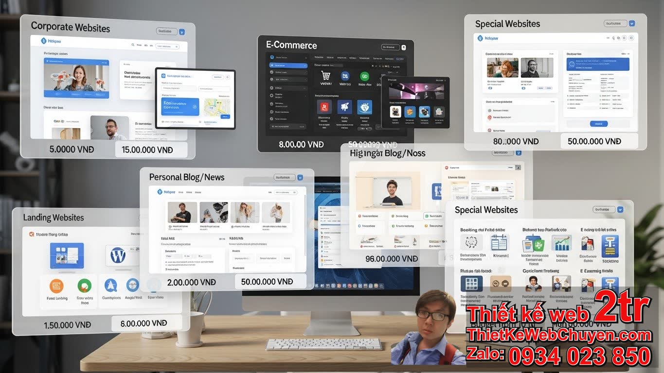 Làm website trọn gói bao nhiêu tiền cho các loại hình phổ biến?