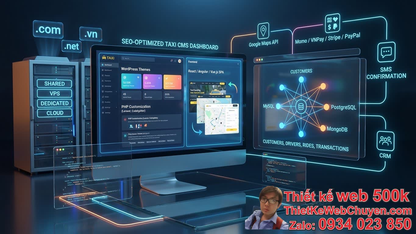 Mẫu Giao Diện Web Taxi Chuẩn SEO: Các Công Nghệ Nền Tảng Phổ Biến Mẫu Giao Diện Web Taxi Chuẩn SEO: Các Công Nghệ Nền Tảng Phổ Biến