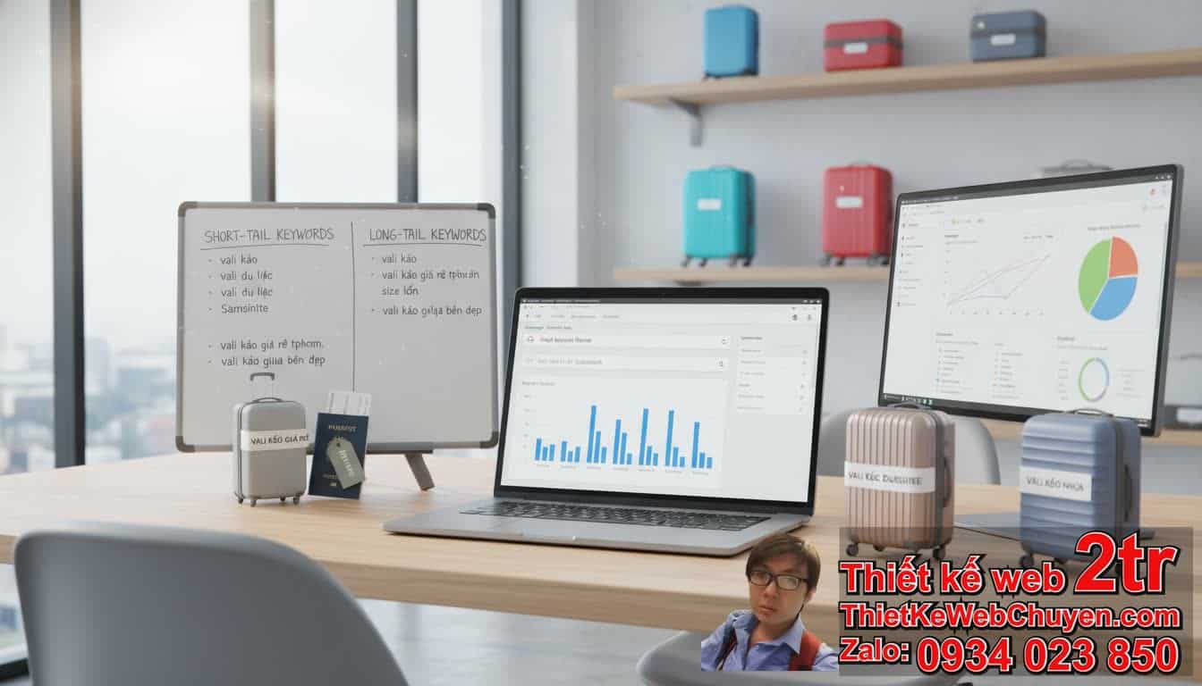 Nghiên cứu và lựa chọn từ khóa: Nền tảng để đưa trang web shop bán vali kéo lên
Google