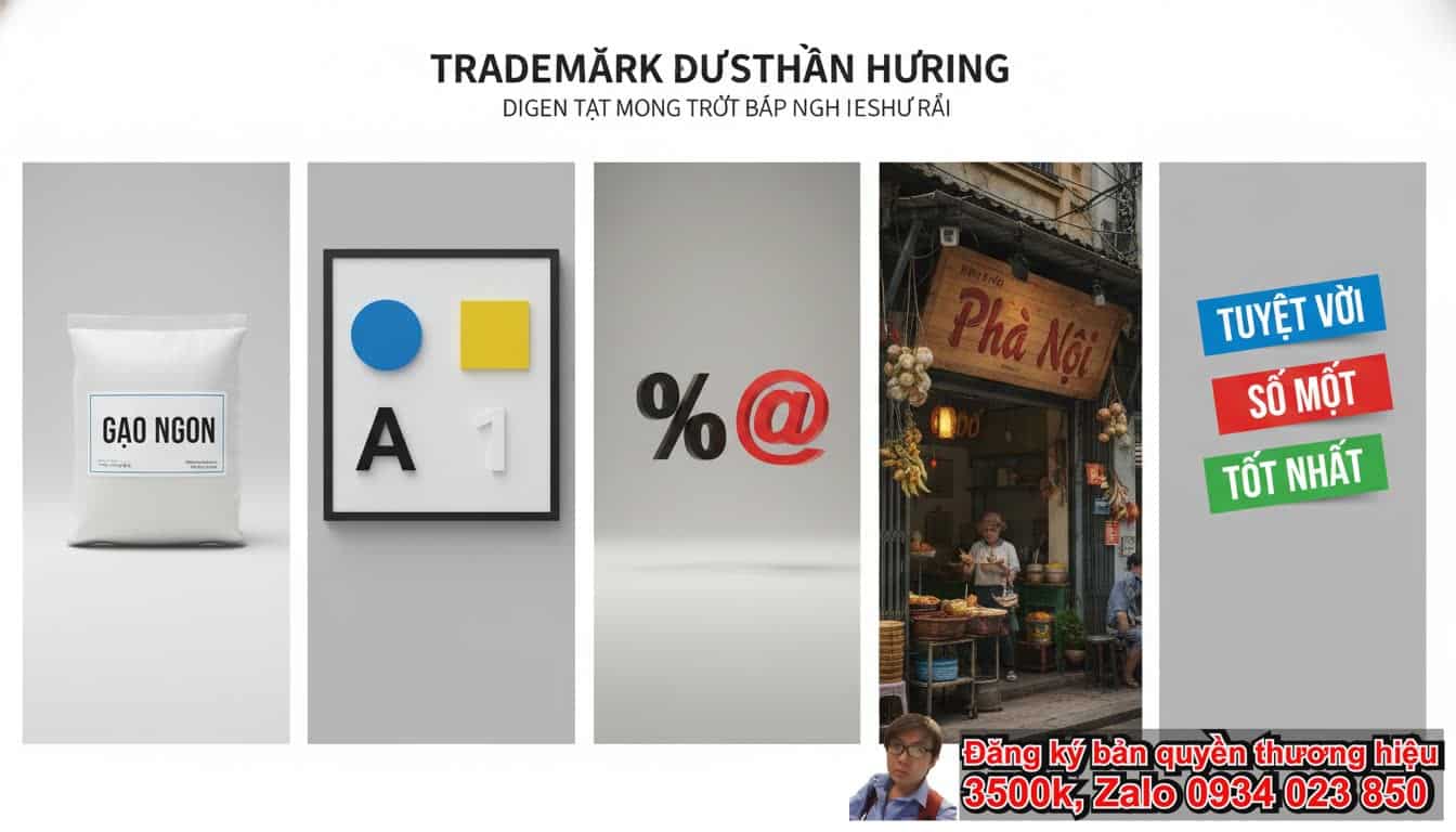 Nhãn hiệu nào không được đăng ký bản quyền vì thiếu khả năng phân biệt?