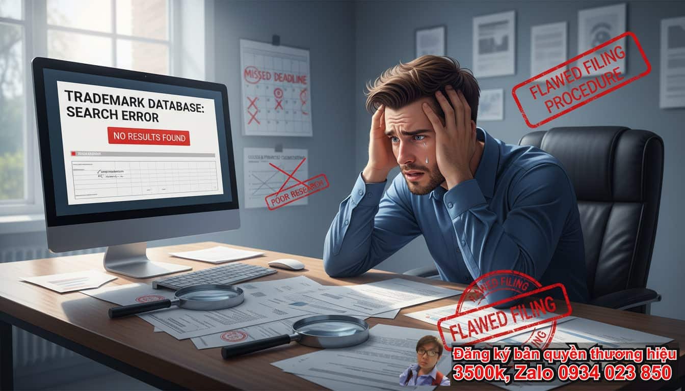 Những lỗi phổ biến khi tự đăng ký bản quyền nhãn hiệu: Tại sao tự làm lại dễ
thất bại?