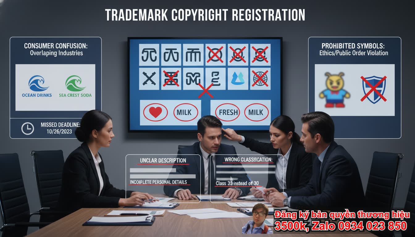 Những Lý Do Hồ Sơ Đăng Ký Bản Quyền Nhãn Hiệu Bị Trả Lại Phổ Biến Nhất Là Gì?