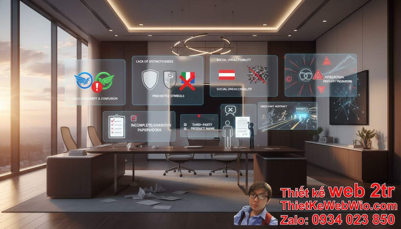 Những lý do phổ biến khi đăng ký bản quyền logo không thành công là gì?