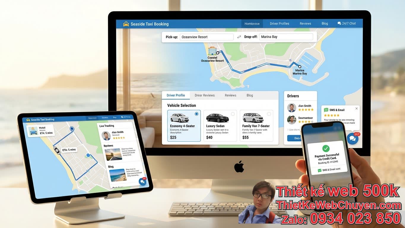 Những Tính Năng Cần Có Khi Thiết Kế Web Dịch Vụ Taxi Du Lịch Biển? Những Tính Năng Cần Có Khi Thiết Kế Web Dịch Vụ Taxi Du Lịch Biển?