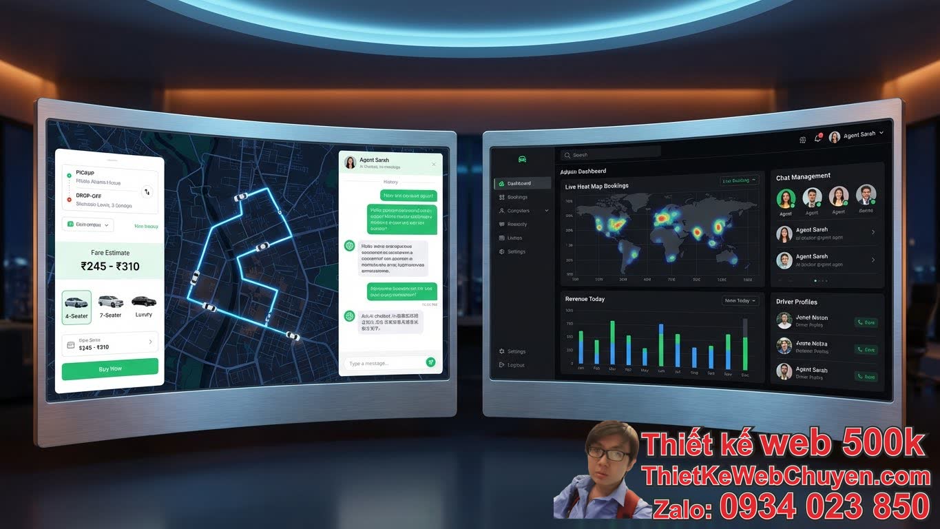 Những tính năng cốt lõi của một website thiết kế web taxi tích hợp chat trực
tuyến hiệu quả là gì? Những tính năng cốt lõi của một website thiết kế web taxi tích hợp chat trực
tuyến hiệu quả là gì?