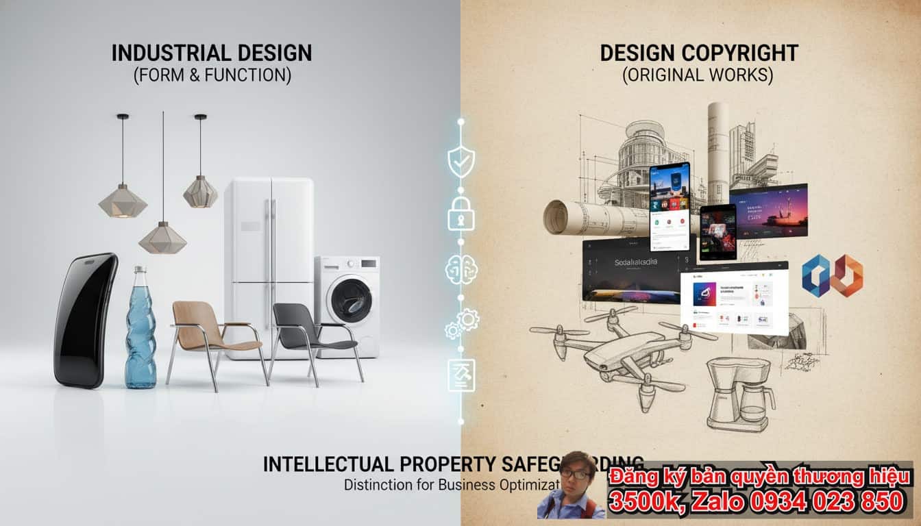 Phân biệt kiểu dáng công nghiệp và bản quyền thiết kế là gì?