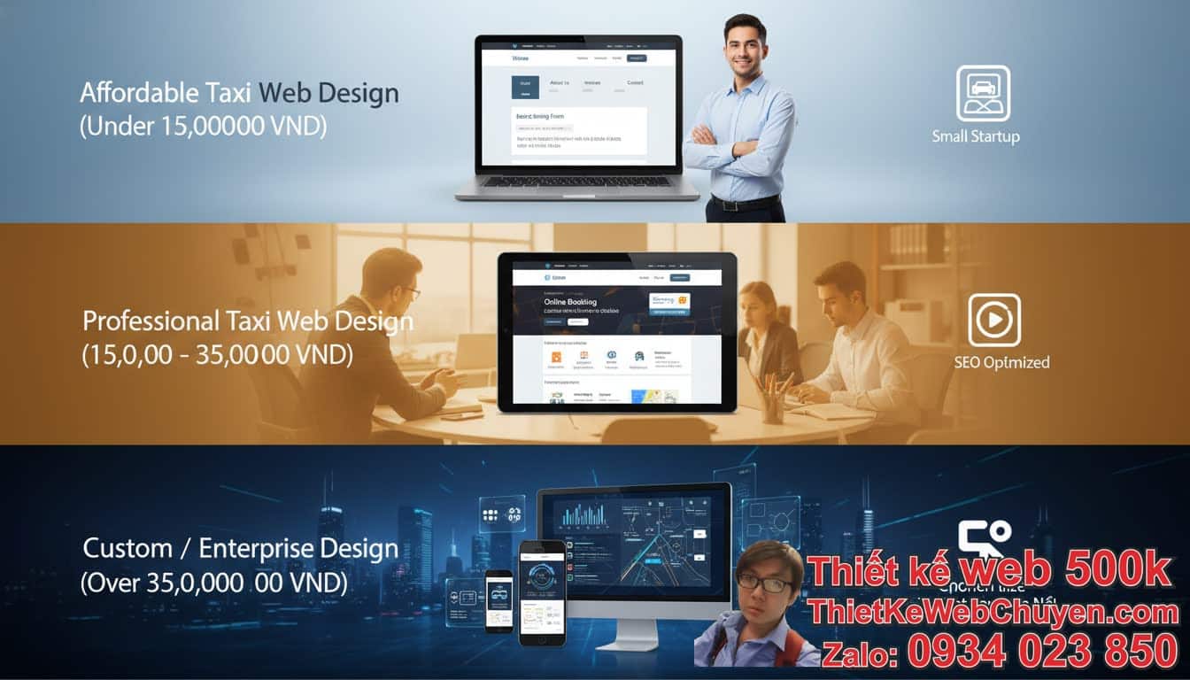 Phân loại thiết kế web taxi theo chi phí Phân loại thiết kế web taxi theo chi phí