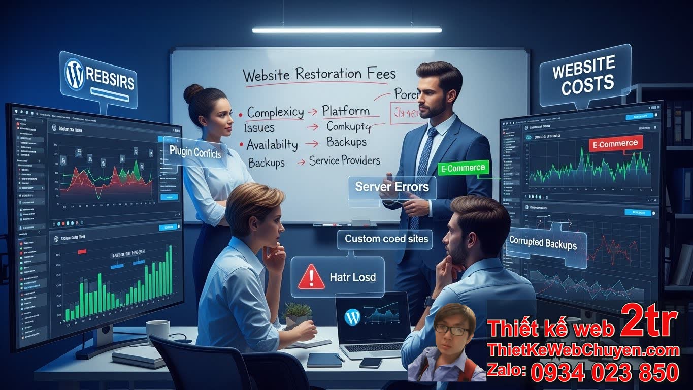 Phí restore website bao nhiêu khi gặp sự cố?