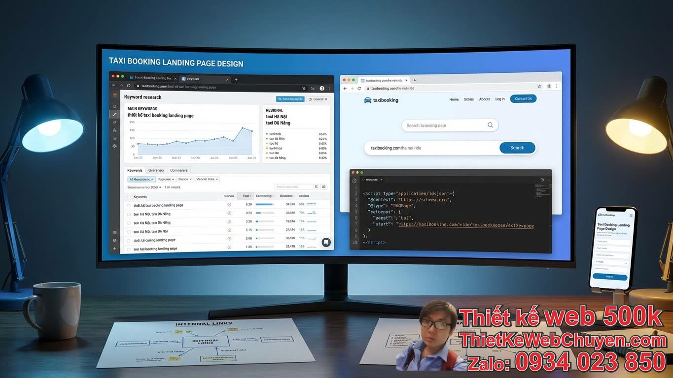 Quy trình thiết kế taxi booking landing page chuẩn SEO và AI Overview Quy trình thiết kế taxi booking landing page chuẩn SEO và AI Overview