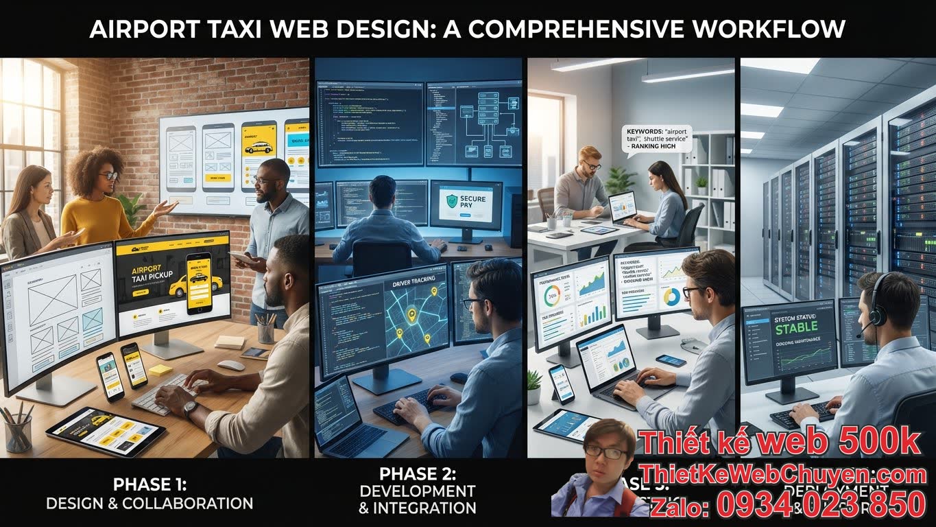 Quy Trình Thiết Kế Web Dịch Vụ Xe Taxi Đưa Đón Sân Bay Chuyên Nghiệp Quy Trình Thiết Kế Web Dịch Vụ Xe Taxi Đưa Đón Sân Bay Chuyên Nghiệp