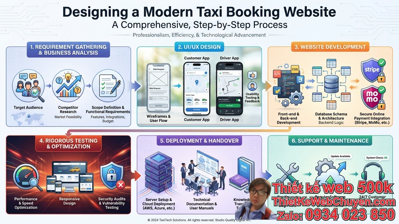 Quy Trình Thiết Kế Web Taxi Tích Hợp Thanh Toán Online Chuyên Nghiệp Quy Trình Thiết Kế Web Taxi Tích Hợp Thanh Toán Online Chuyên Nghiệp