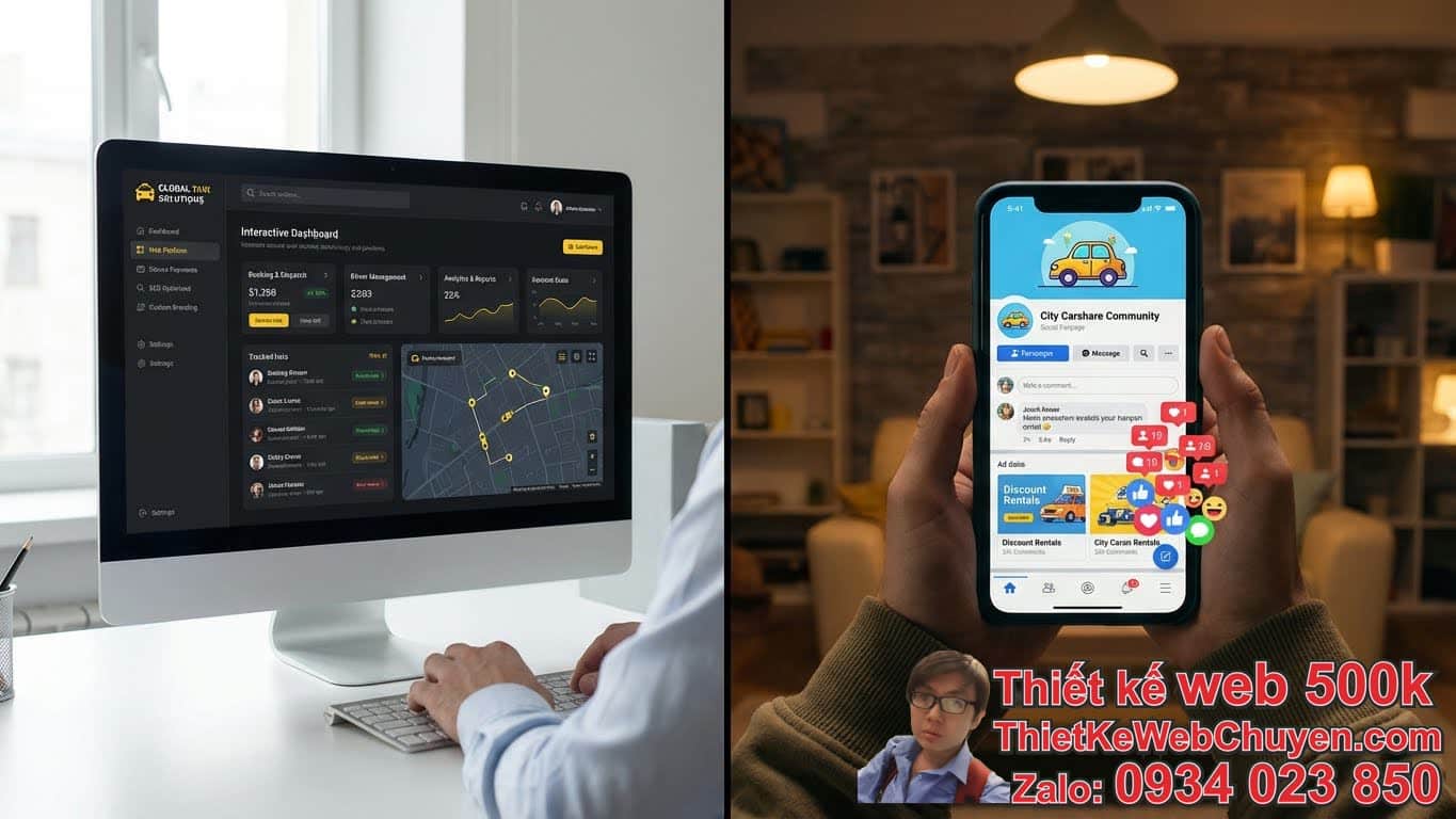 So sánh web taxi và fanpage thuê xe: Đâu là điểm khác biệt cốt lõi? So sánh web taxi và fanpage thuê xe: Đâu là điểm khác biệt cốt lõi?
