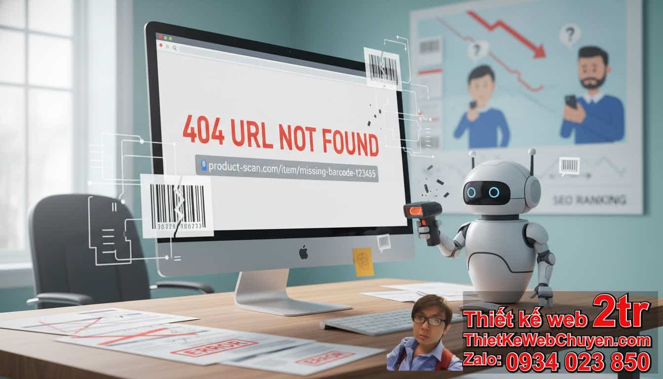submitted URL not found (404) là gì và tại sao lại quan trọng trong đăng ký mã
vạch?