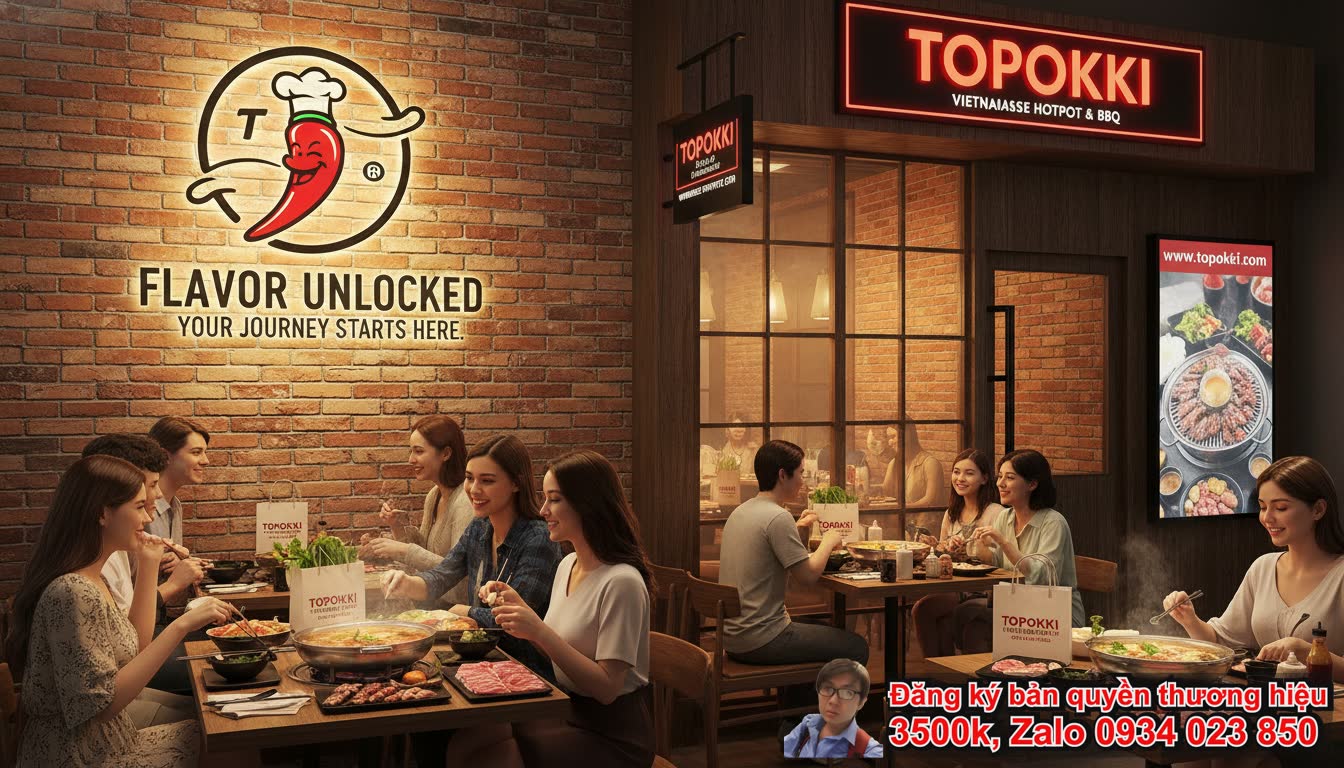 Tại sao cần sử dụng dịch vụ đăng ký bản quyền thương hiệu quán lẩu nướng
Topokki? Tại sao cần sử dụng dịch vụ đăng ký bản quyền thương hiệu quán lẩu nướng
Topokki?