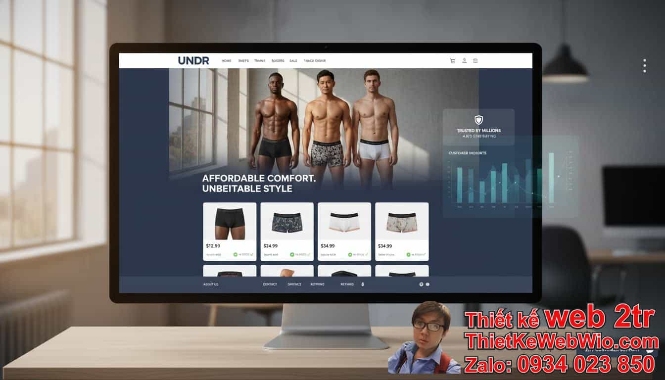 Tại sao cần thiết kế web bán đồ lót nam giá rẻ?