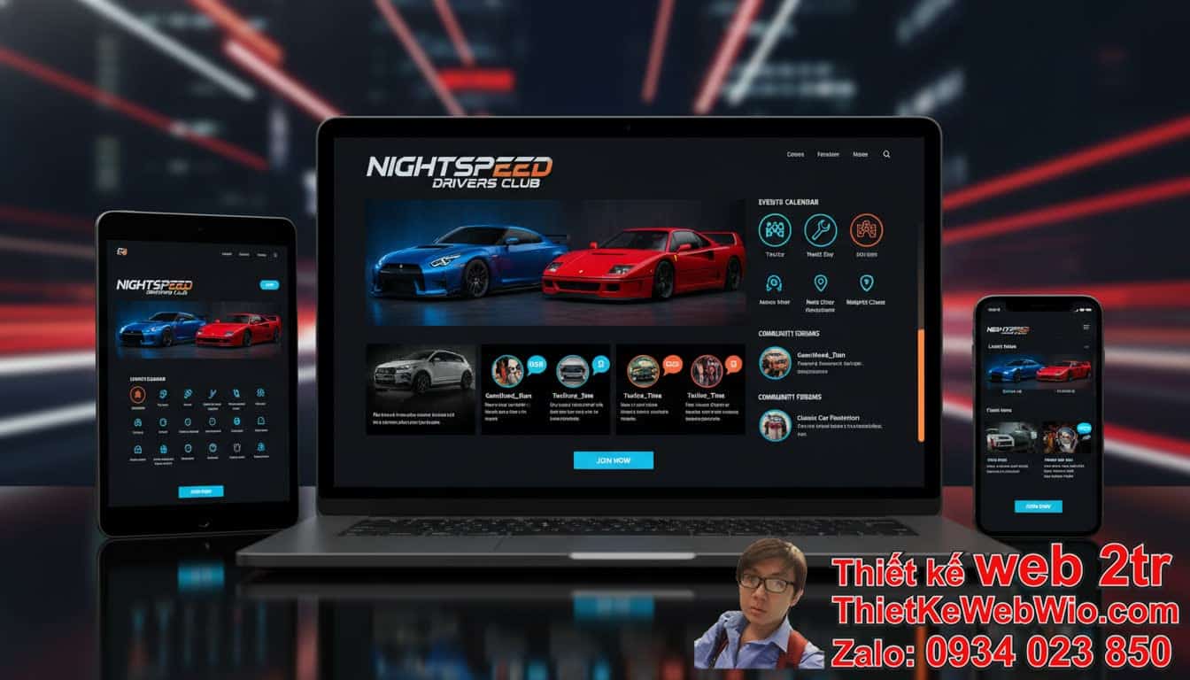 Tại sao cần thiết kế web club dân chơi xe giá rẻ?