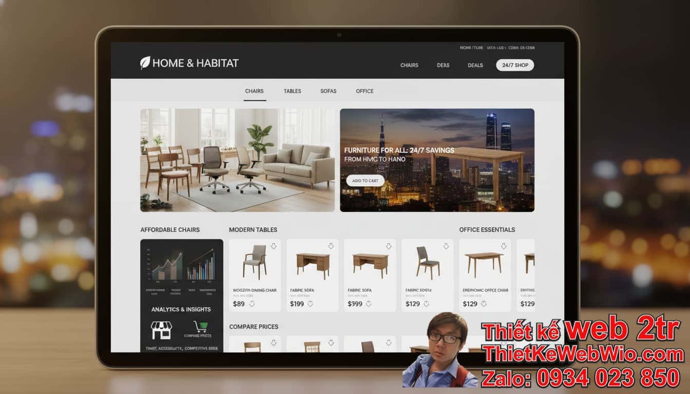 Tại Sao Doanh Nghiệp Nên Ưu Tiên Thiết Kế Web Mua Bán Bàn Ghế Giá Rẻ?