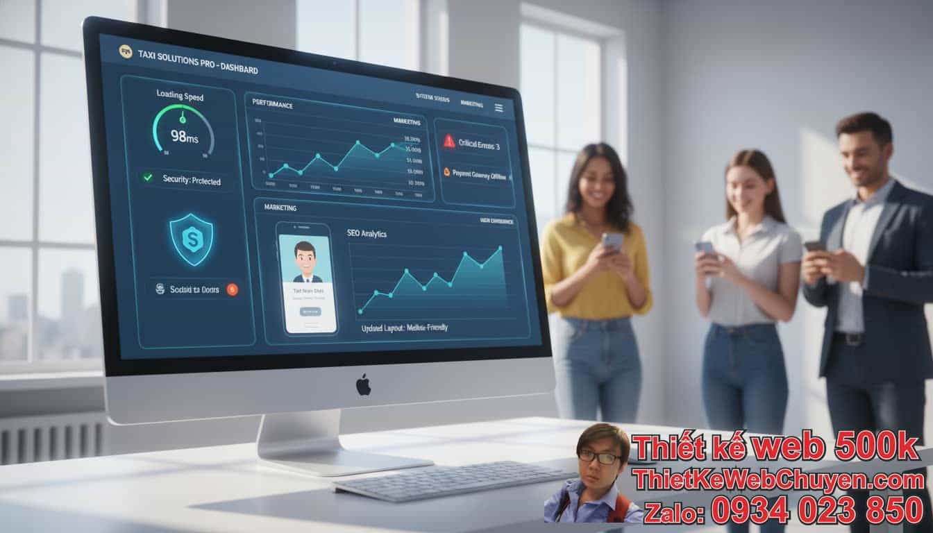 Tại Sao Doanh Nghiệp Taxi Cần Dịch Vụ Bảo Trì & Tối Ưu Website Taxi Sau Thiết
Kế? Tại Sao Doanh Nghiệp Taxi Cần Dịch Vụ Bảo Trì & Tối Ưu Website Taxi Sau Thiết
Kế?