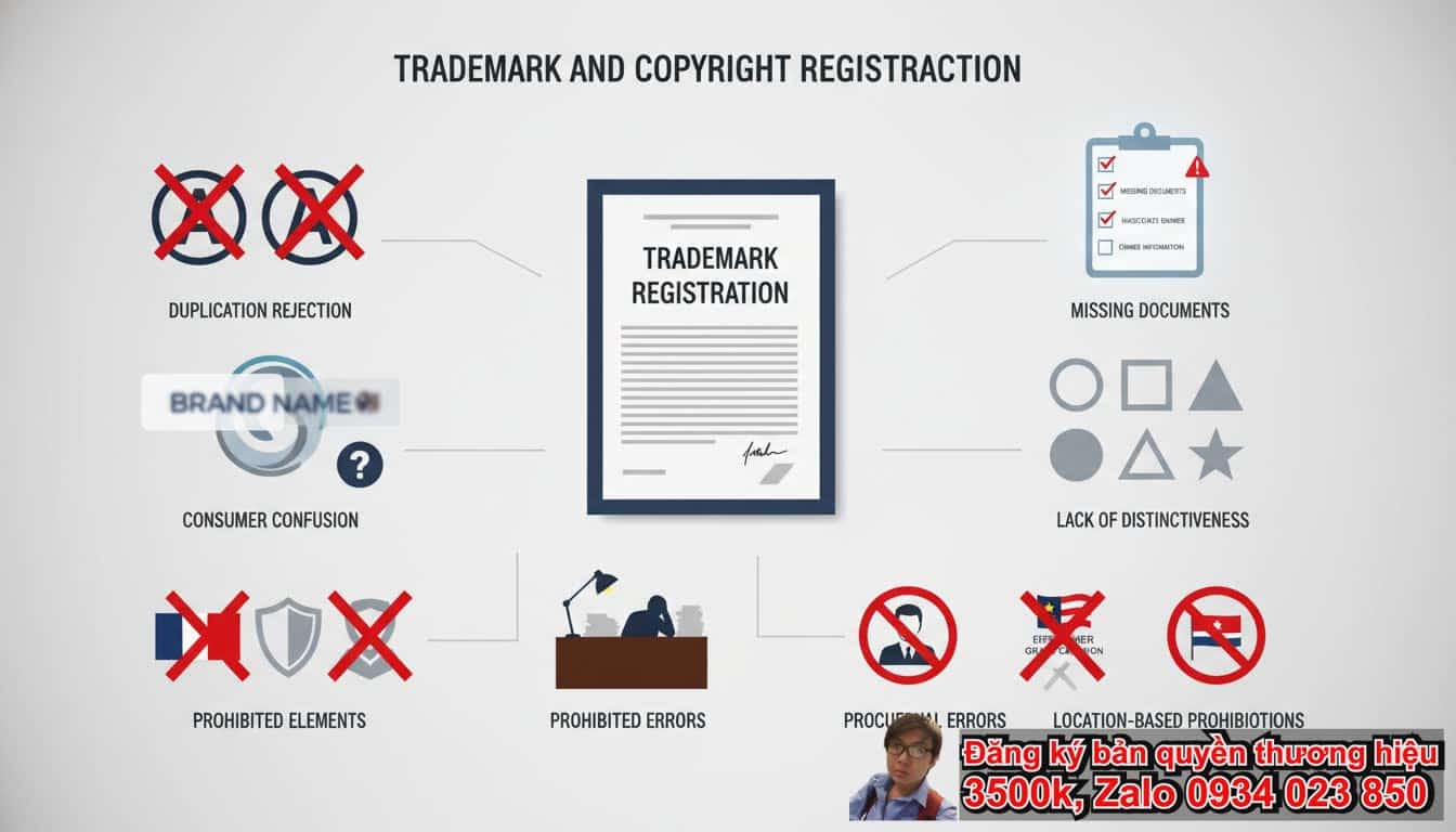 Tại Sao Hồ Sơ Đăng Ký Bản Quyền Thương Hiệu Bị Từ Chối?