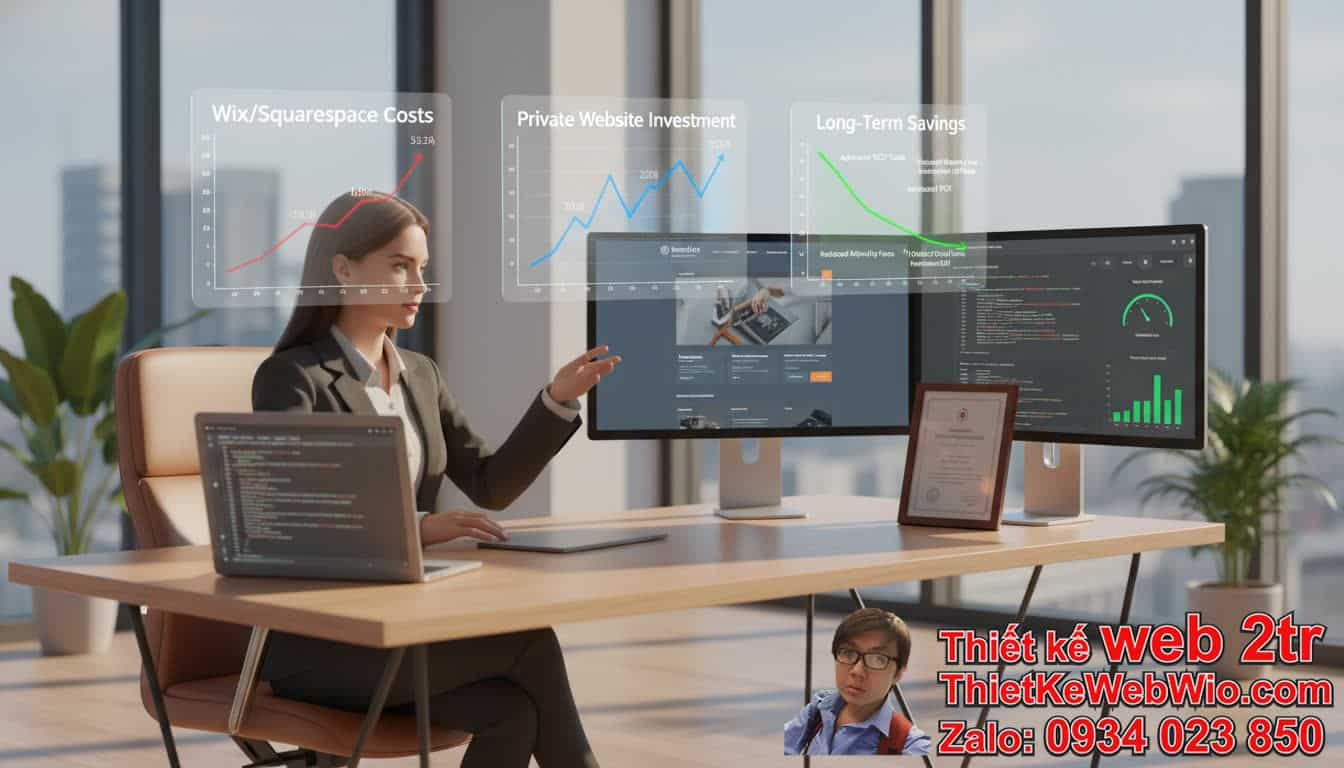 Tại sao nên chuyển từ web Wix/Squarespace sang web riêng giá rẻ?