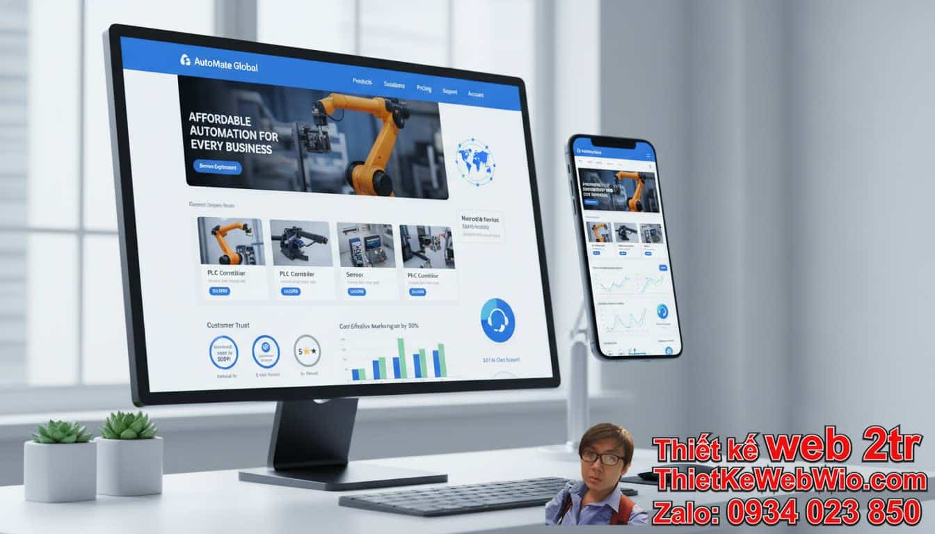 Tại sao thiết kế web bán thiết bị tự động hóa giá rẻ lại quan trọng?