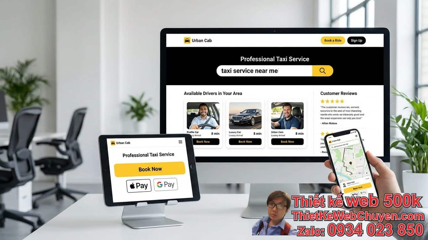 Tại sao thiết kế web dịch vụ taxi lại quan trọng đối với doanh nghiệp của bạn?