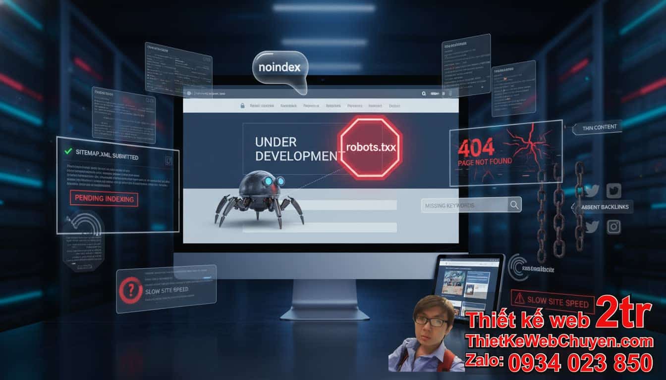 Tại sao web mới làm xong không lên Google ngay lập tức?