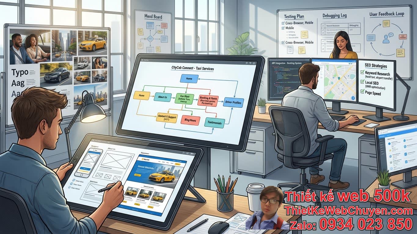 Tạo web taxi thành công với quy trình chuyên nghiệp Tạo web taxi thành công với quy trình chuyên nghiệp