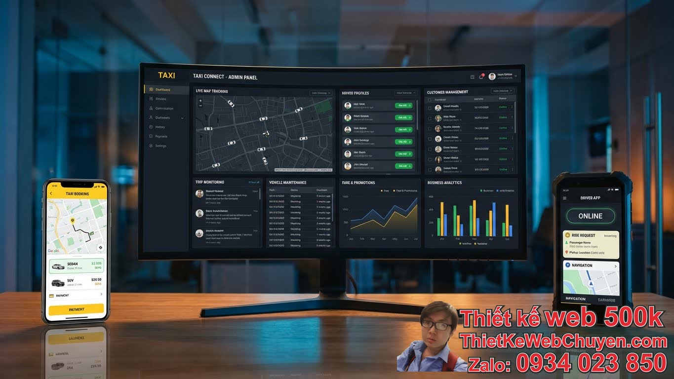 Thiết kế Hệ thống Web + App cho Hãng Taxi cần có những thành phần cốt lõi nào? Thiết kế Hệ thống Web + App cho Hãng Taxi cần có những thành phần cốt lõi nào?
