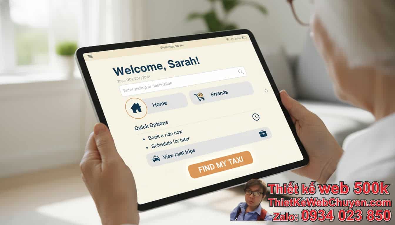 Thiết kế UI/UX web taxi cho người lớn tuổi cần lưu ý những gì về khả năng tiếp
cận? Thiết kế UI/UX web taxi cho người lớn tuổi cần lưu ý những gì về khả năng tiếp
cận?