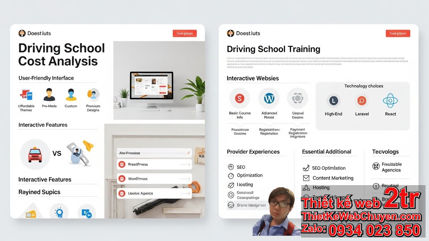 Thiết kế web đào tạo dạy lái xe bao nhiêu tiền phụ thuộc vào những yếu tố nào? Thiết kế web đào tạo dạy lái xe bao nhiêu tiền phụ thuộc vào những yếu tố nào?