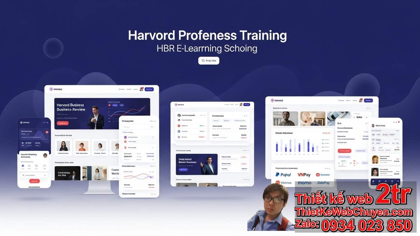 thiết kế web đào tạo giống Trường doanh nhân HBR bao nhiêu tiền?