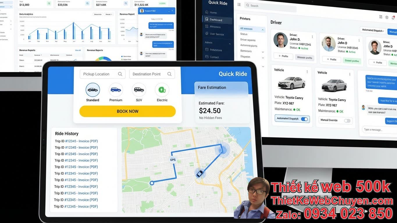 Thiết Kế Web Đặt Xe Công Nghệ Cho Taxi Cần Những Tính Năng Gì Ưu Việt? Thiết Kế Web Đặt Xe Công Nghệ Cho Taxi Cần Những Tính Năng Gì Ưu Việt?