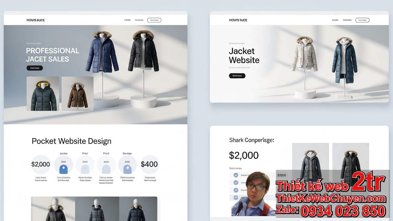 Thiết kế web bán áo khoác bao nhiêu tiền? Tổng quan các gói dịch vụ