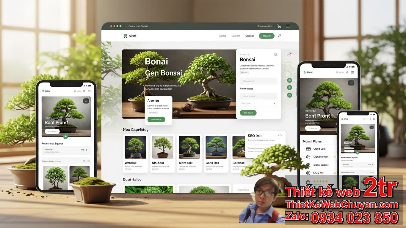 Thiết kế web bán cây xanh cảnh bonsai bao nhiêu tiền? Tổng quan về chi phí và
các yếu tố ảnh hưởng