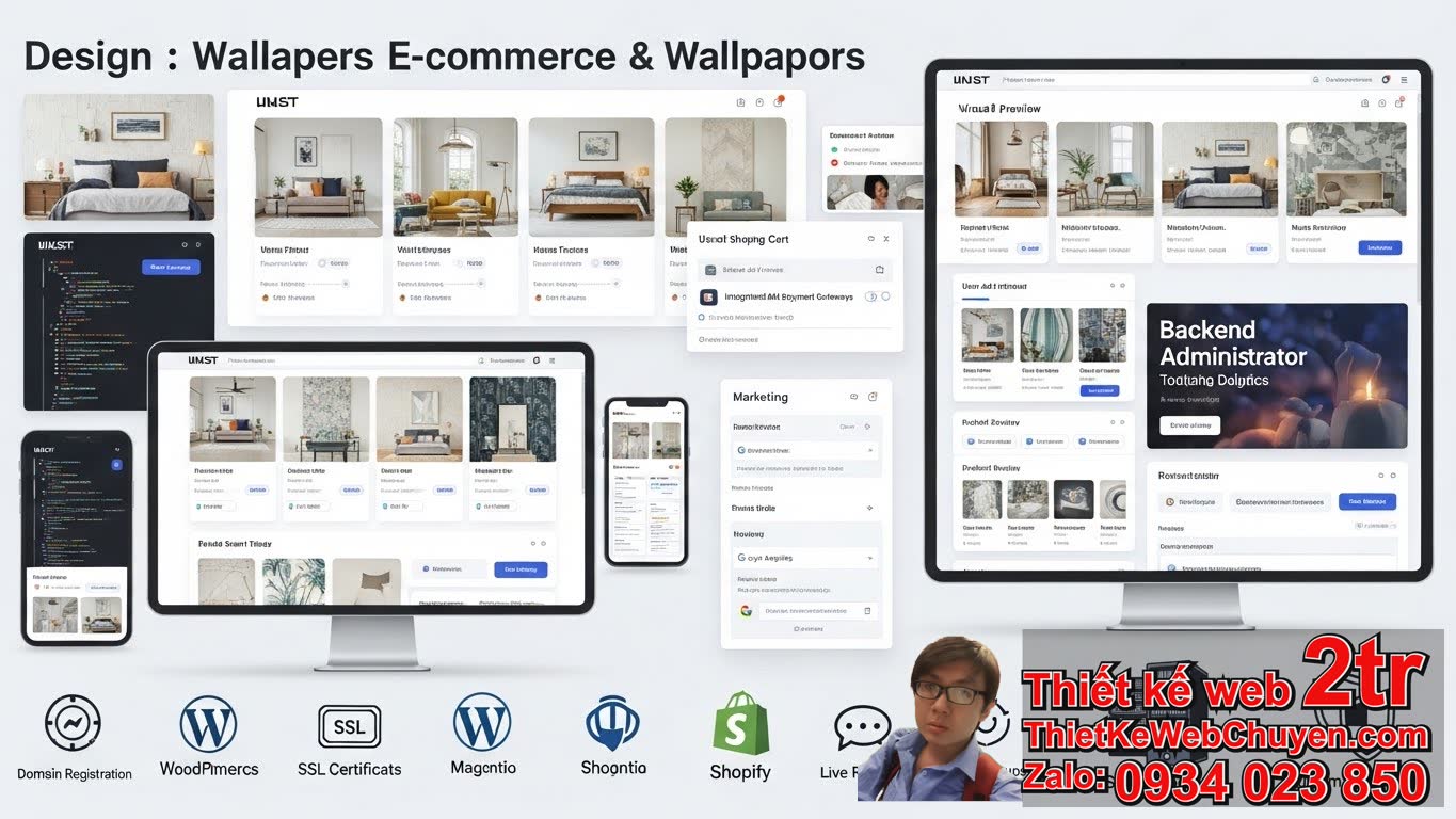 Thiết kế web bán giấy dán tường bao nhiêu tiền? Các yếu tố ảnh hưởng