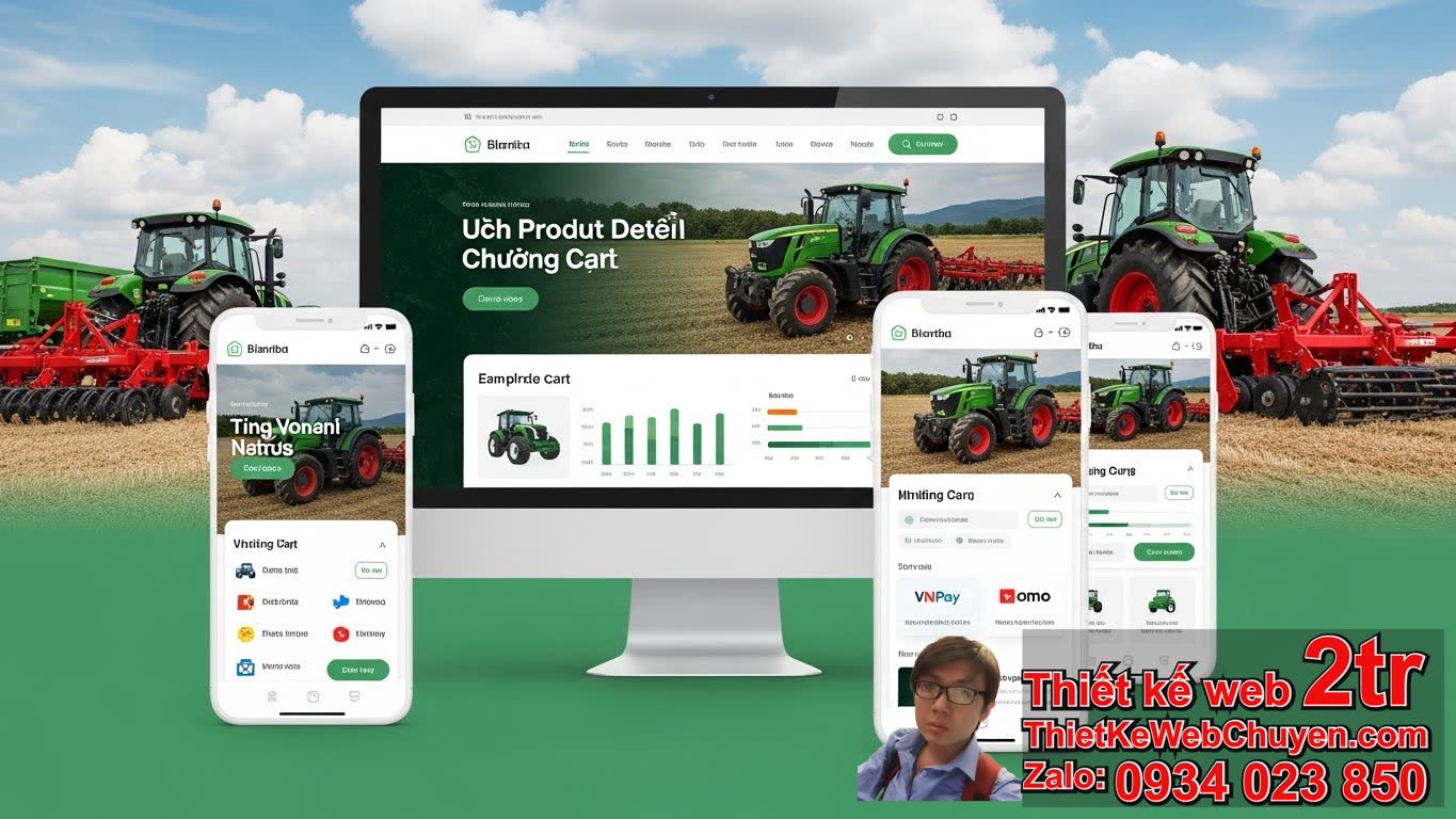 Thiết kế web bán máy móc nông nghiệp bao nhiêu tiền phụ thuộc vào những yếu tố
nào?