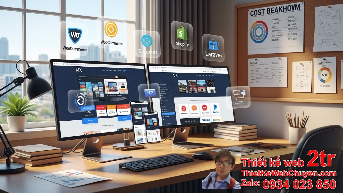 Thiết kế web bán máy tính bao nhiêu tiền và các yếu tố ảnh hưởng?