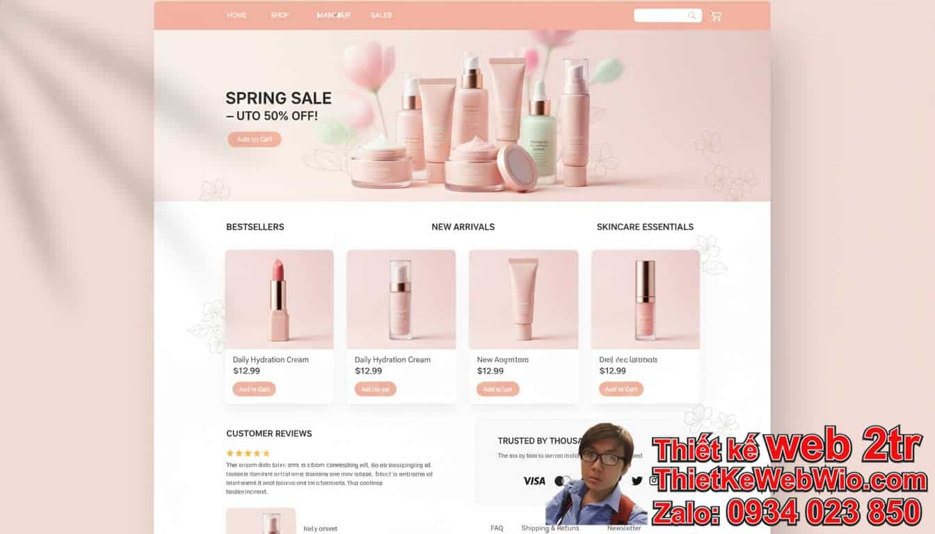 Thiết kế web bán mỹ phẩm giá rẻ: Tại sao lại quan trọng và lợi ích mang lại? Thiết kế web bán mỹ phẩm giá rẻ: Tại sao lại quan trọng và lợi ích mang lại?