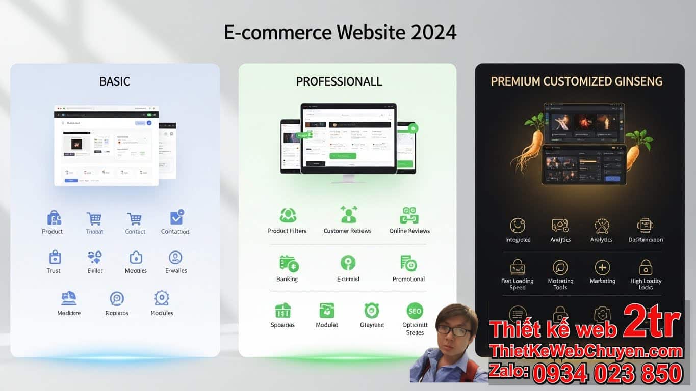 Thiết kế web bán nhân sâm bao nhiêu tiền: Bảng giá cập nhật 2024