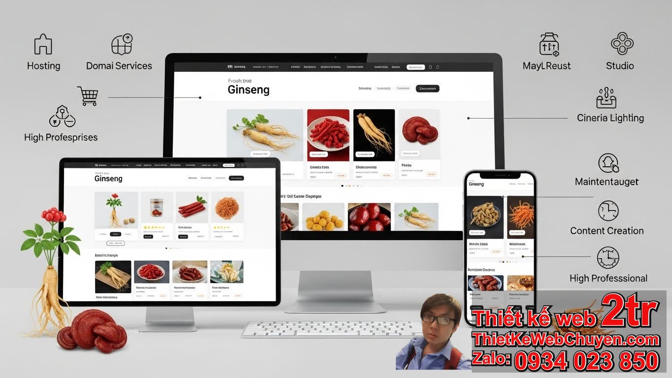 Thiết kế web bán nhân sâm bao nhiêu tiền? Các yếu tố ảnh hưởng đến chi phí