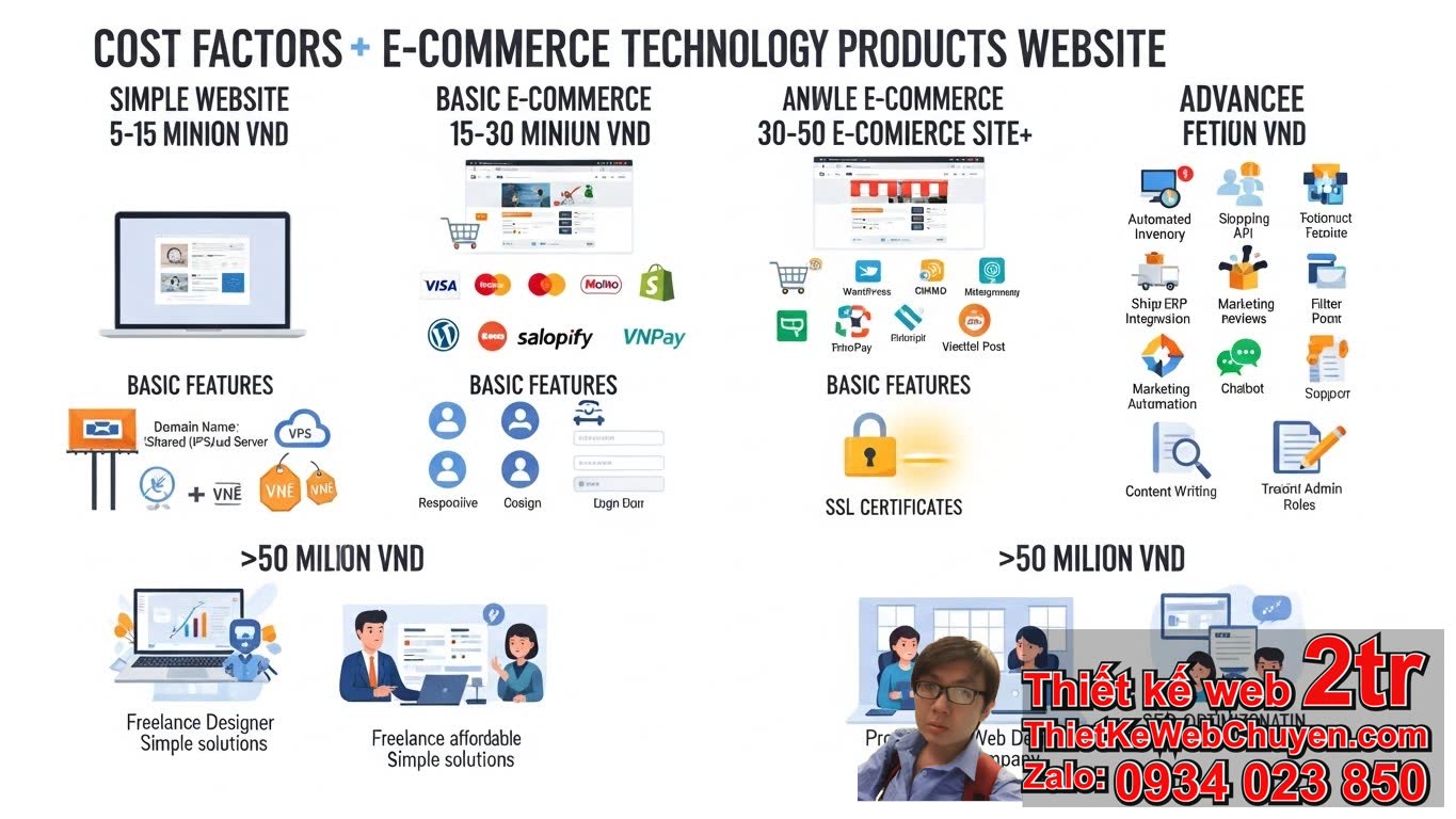 Thiết kế web bán Đồ công nghệ bao nhiêu tiền phụ thuộc vào những yếu tố nào?