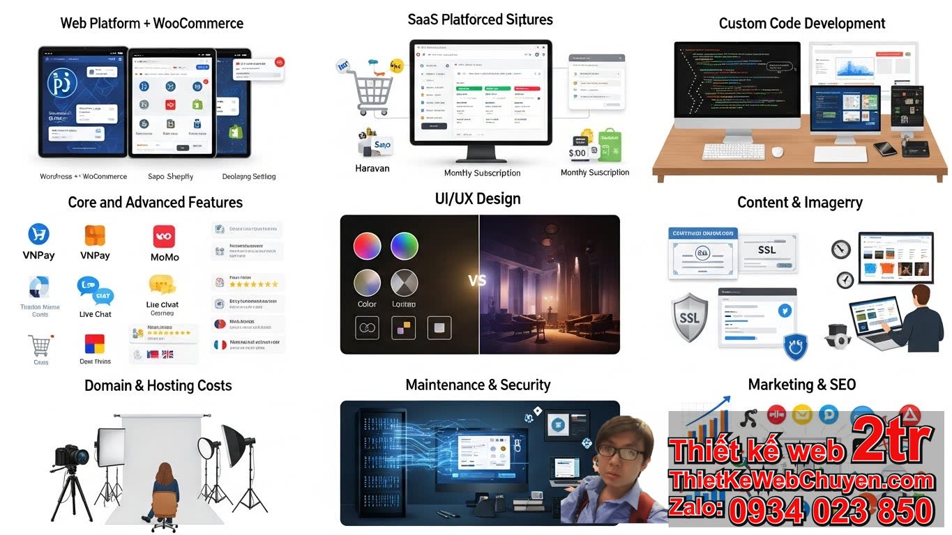 Thiết kế web bán phụ kiện bao nhiêu tiền ảnh hưởng bởi yếu tố nào?