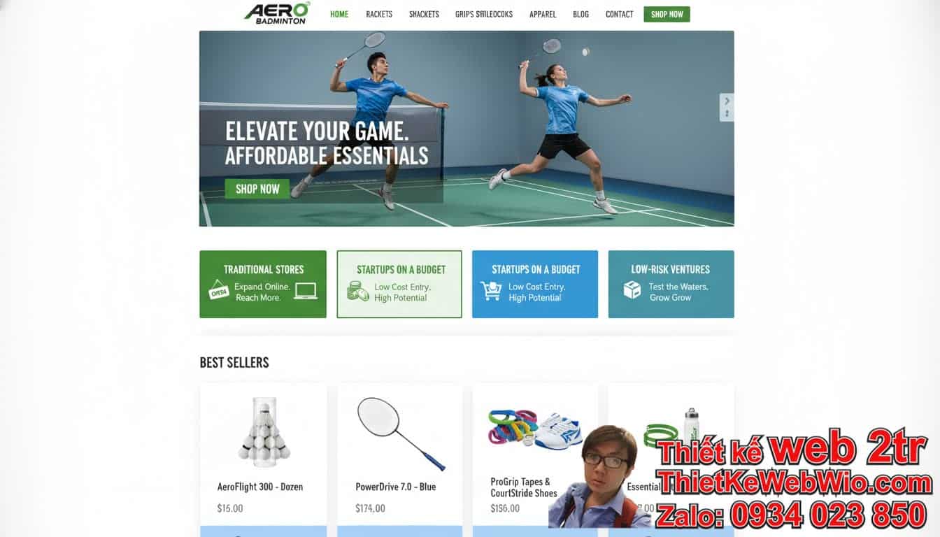 Thiết Kế Web Bán Phụ Kiện Cầu Lông Giá Rẻ: Tại Sao Lại Quan Trọng?