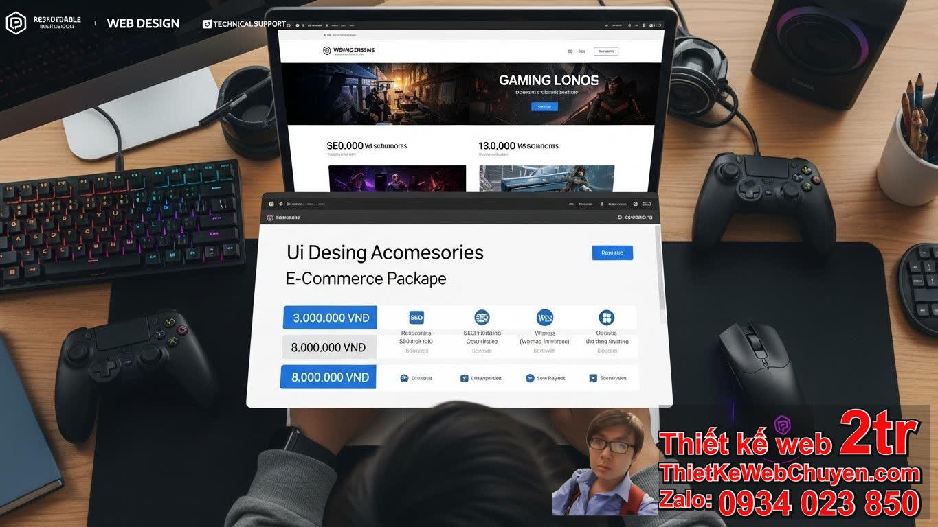 Thiết kế web bán phụ kiện game thủ bao nhiêu tiền và các yếu tố ảnh hưởng?