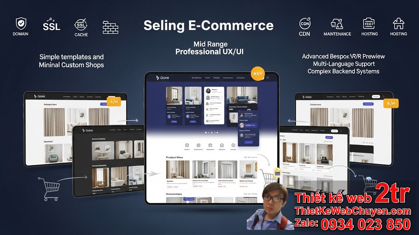 thiết kế web bán rèm cửa bao nhiêu tiền và các yếu tố ảnh hưởng?