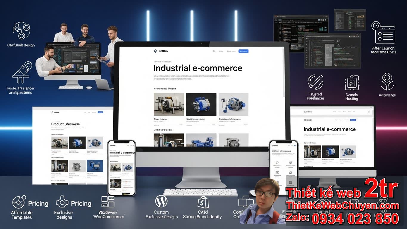 Thiết kế web bán thiết bị cơ khí máy móc bao nhiêu tiền là hợp lý?