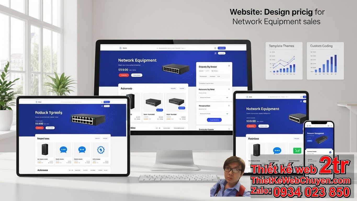 Thiết kế web bán thiết bị mạng bao nhiêu tiền? Các yếu tố ảnh hưởng